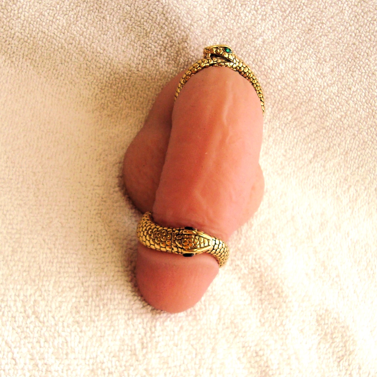 Gold Cock Ring Male Penis Jewelry Glans Ring Metal Cockrings for Men