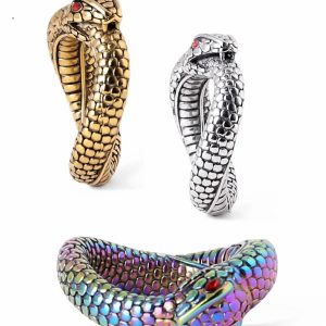 Steel Serpent Glans Ring