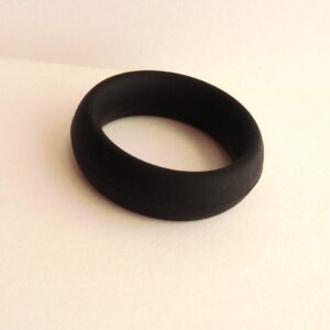 Black Silicone Cock Ring 45mm