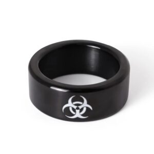 Black Biohazard Glans Ring