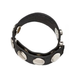 5-Snap Leather Cock Strap