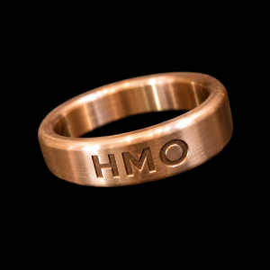 Custom Engraved Solid Brass Band Head Rings